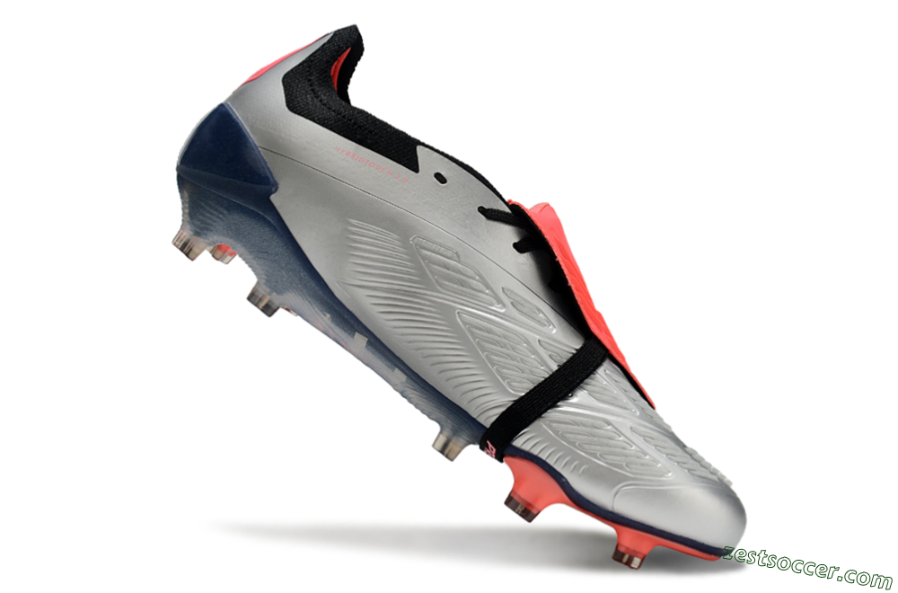 Adidas Predator Elite Foldover Tongue FG Low-Tops Soccer Cleats - Silver/Blue/Red 4