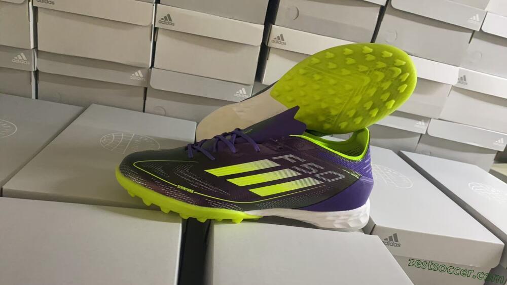 Adidas F50 Elite TF Low-Tops Soccer Shoes - Purple/Yellow/White