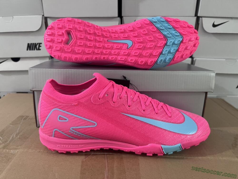 Nike Air Zoom Mercurial Vapor 16 Elite TF Low-Tops Soccer Shoes - Pink/Red/Jade
