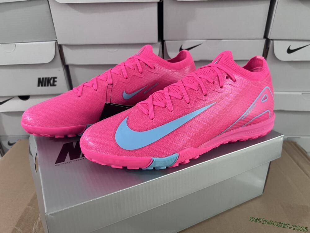 Nike Air Zoom Mercurial Vapor 16 Elite TF Low-Tops Soccer Shoes - Pink/Red/Jade