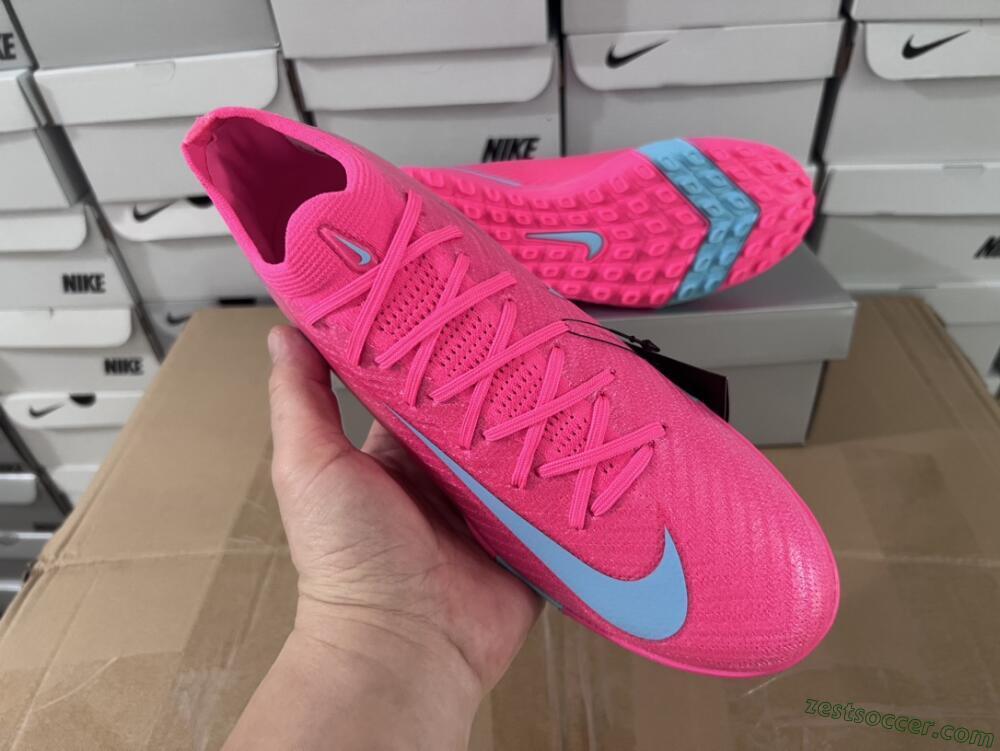 Nike Air Zoom Mercurial Vapor 16 Elite TF Low-Tops Soccer Shoes - Pink/Red/Jade