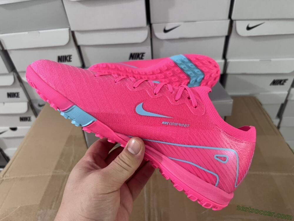 Nike Air Zoom Mercurial Vapor 16 Elite TF Low-Tops Soccer Shoes - Pink/Red/Jade