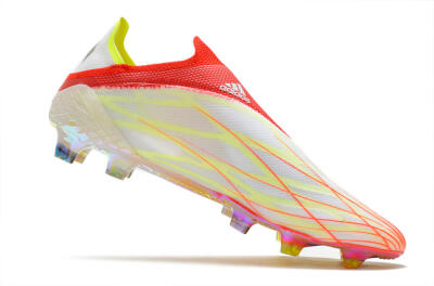 Adidas X Speedflow+ Laceless FG Low-Tops Soccer Cleats - Red/Yellow/Gold