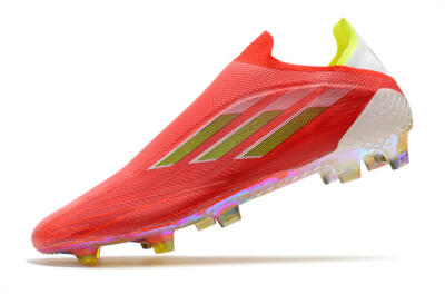 Adidas X Speedflow+ Laceless FG Low-Tops Soccer Cleats - Red/Yellow/Gold