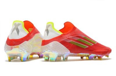 Adidas X Speedflow+ Laceless FG Low-Tops Soccer Cleats - Red/Yellow/Gold