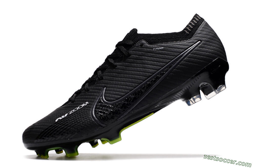 Nike Air Zoom Mercurial Vapor 15 Elite FG Low-Tops Soccer Cleats - Black/White/Yellow 4