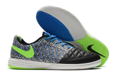 Nike Lunar Gato 2 IC Low-Tops Soccer Shoes - Black/Blue/Yellow