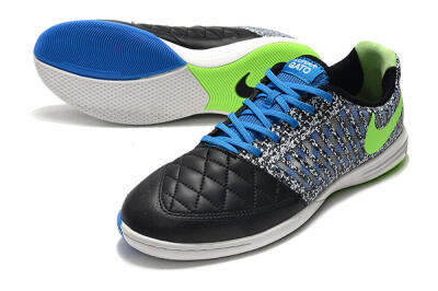 Nike Lunar Gato 2 IC Low-Tops Soccer Shoes - Black/Blue/Yellow