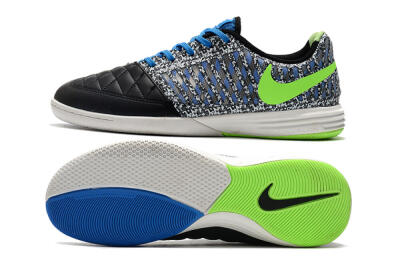 Nike Lunar Gato 2 IC Low-Tops Soccer Shoes - Black/Blue/Yellow