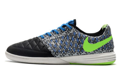 Nike Lunar Gato 2 IC Low-Tops Soccer Shoes - Black/Blue/Yellow