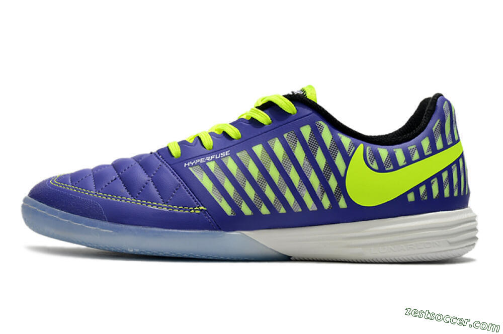 Nike Lunar Gato 2 IC Low-Tops Soccer Shoes - Blue/Yellow/White 2