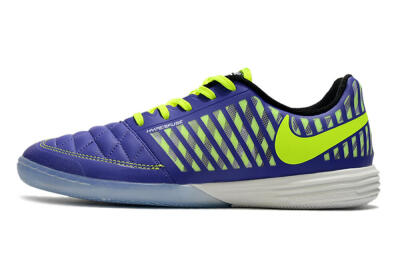 Nike Lunar Gato 2 IC Low-Tops Soccer Shoes - Blue/Yellow/White