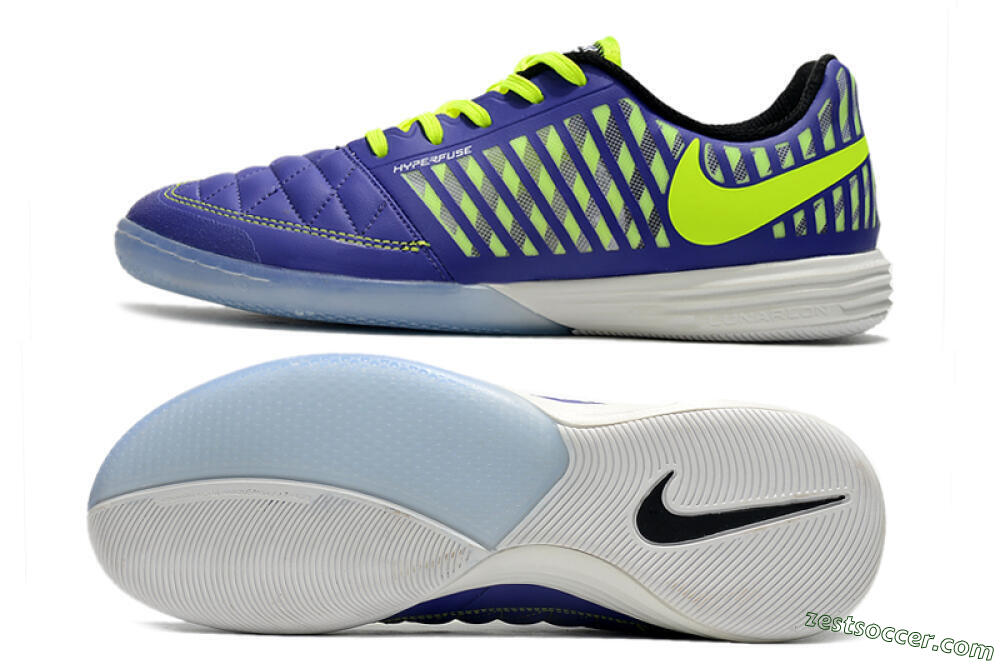 Nike Lunar Gato 2 IC Low-Tops Soccer Shoes - Blue/Yellow/White 1