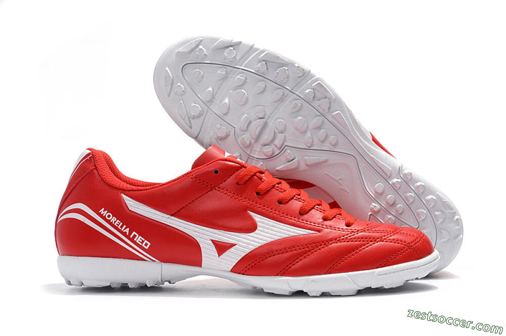 Mizuno Morelia Neo TF Low-Tops Soccer Shoes - Red/White 0
