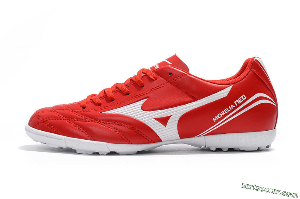 Mizuno Morelia Neo TF Low-Tops Soccer Shoes - Red/White 2