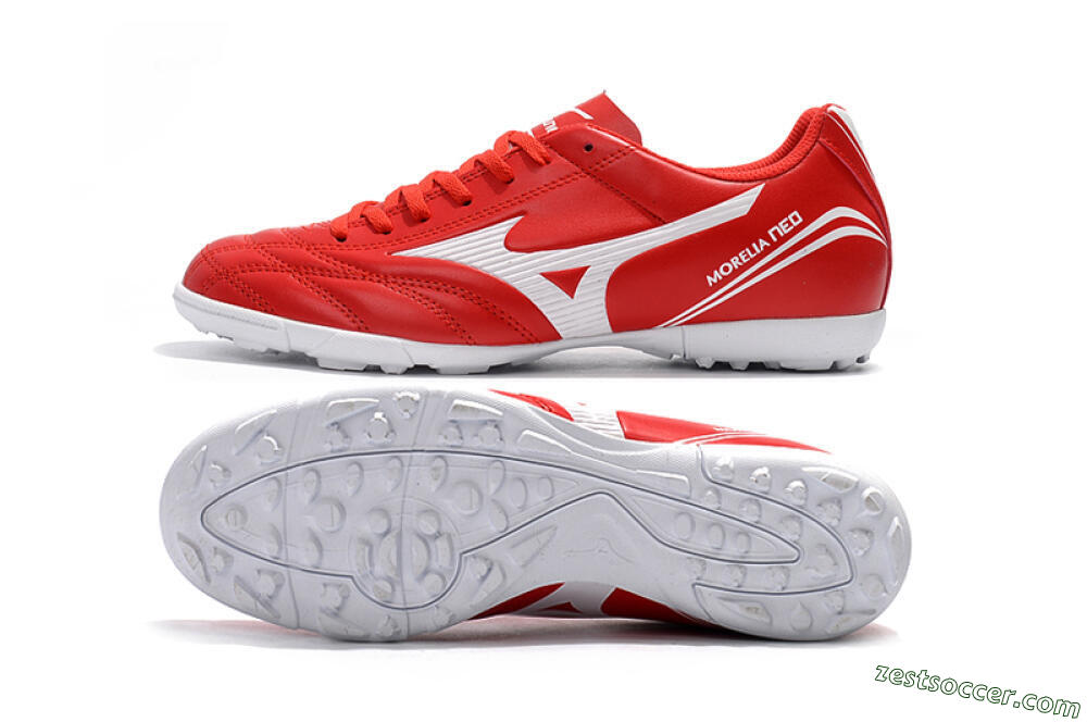 Mizuno Morelia Neo TF Low-Tops Soccer Shoes - Red/White 1