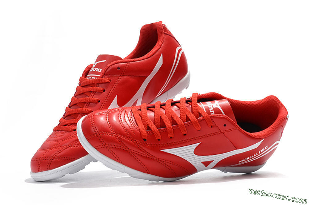 Mizuno Morelia Neo TF Low-Tops Soccer Shoes - Red/White 6
