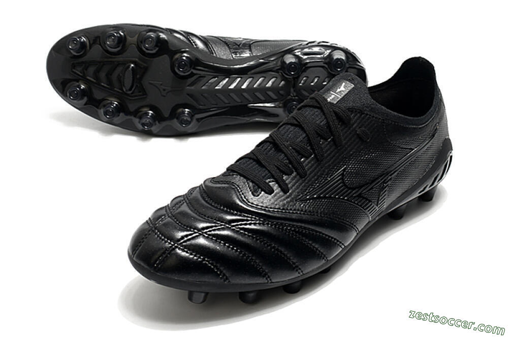 Mizuno Morelia Neo 3 FG Low-Tops Soccer Cleats - Black/Black 3