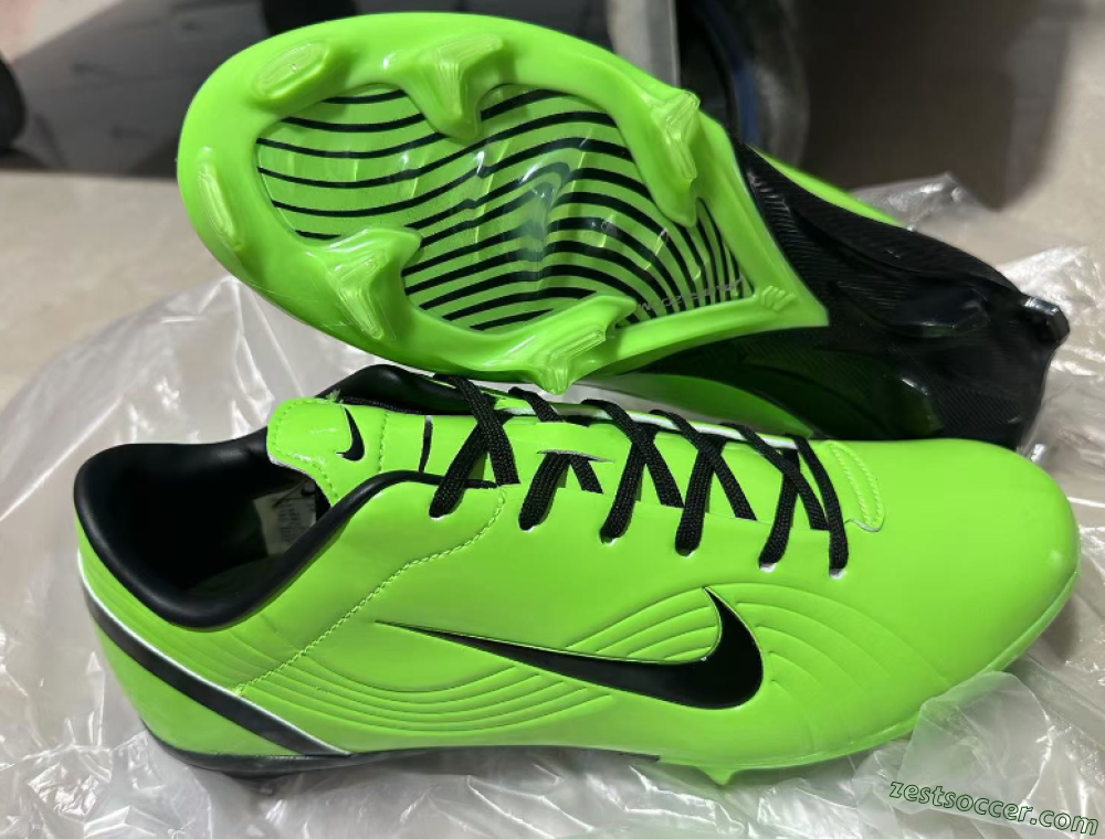 Ronaldo x Nike R9 Mercurial Vapor 3 FG Low-Tops Soccer Cleats - Green/Black