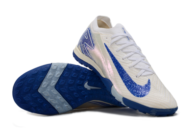 Nike Air Zoom Mercurial Vapor 16 Elite TF Low-Tops Soccer Shoes - White/Blue