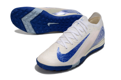 Nike Air Zoom Mercurial Vapor 16 Elite TF Low-Tops Soccer Shoes - White/Blue