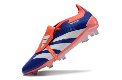 Adidas Predator Elite Foldover Tongue FG Low-Tops Soccer Cleats - Blue/White/Orange