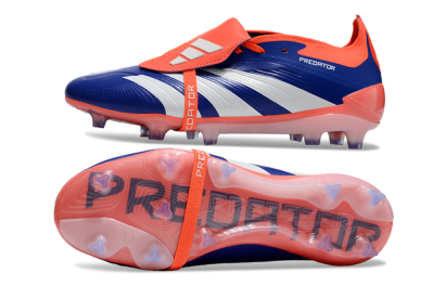 Adidas Predator Elite Foldover Tongue FG Low-Tops Soccer Cleats - Blue/White/Orange