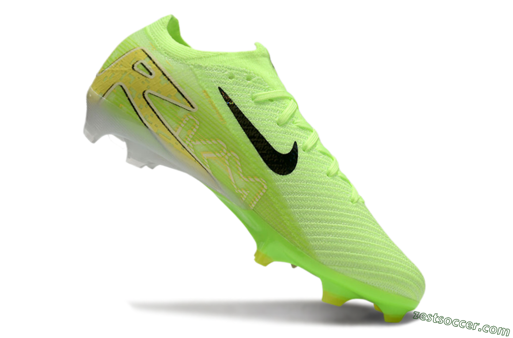 Nike Air Zoom Mercurial Vapor 16 Elite FG Low-Tops Soccer Cleats - Green/Black/Yellow 4