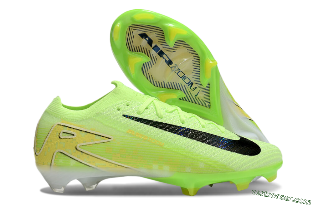 Nike Air Zoom Mercurial Vapor 16 Elite FG Low-Tops Soccer Cleats - Green/Black/Yellow 0