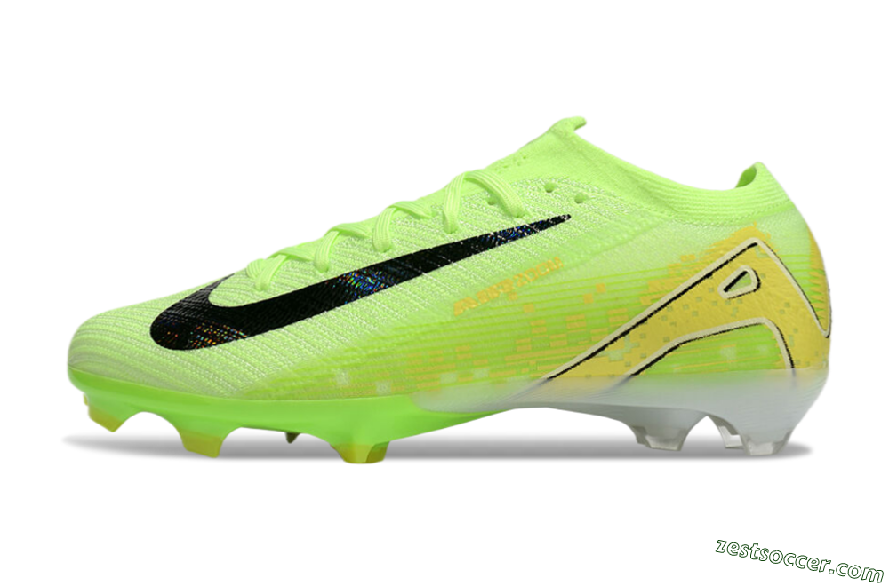 Nike Air Zoom Mercurial Vapor 16 Elite FG Low-Tops Soccer Cleats - Green/Black/Yellow 2
