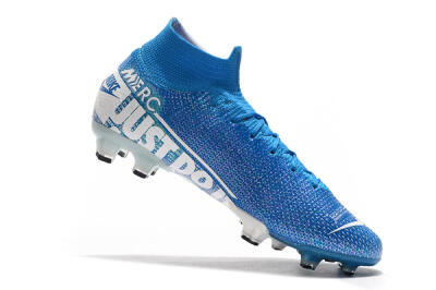 Nike Mercurial Superfly 7 Elite FG High-Tops Soccer Cleats - Blue/White