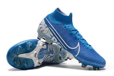 Nike Mercurial Superfly 7 Elite FG High-Tops Soccer Cleats - Blue/White