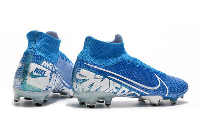 Nike Mercurial Superfly 7 Elite FG High-Tops Soccer Cleats - Blue/White
