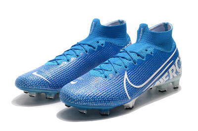 Nike Mercurial Superfly 7 Elite FG High-Tops Soccer Cleats - Blue/White