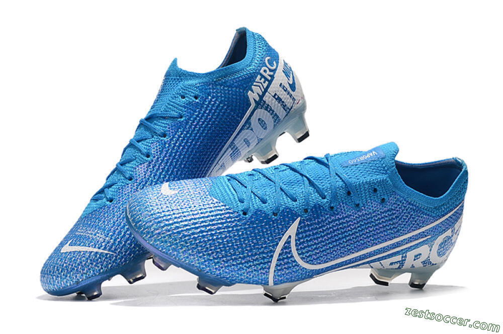 Nike Mercurial Vapor 13 Elite FG Low-Tops Soccer Cleats - Blue/White 6