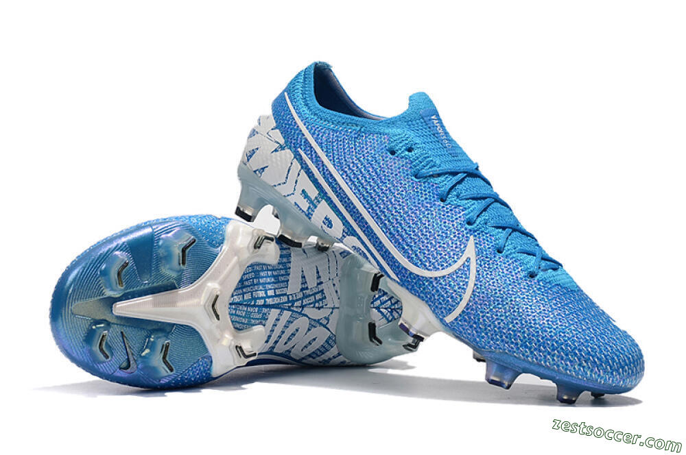 Nike Mercurial Vapor 13 Elite FG Low-Tops Soccer Cleats - Blue/White 4