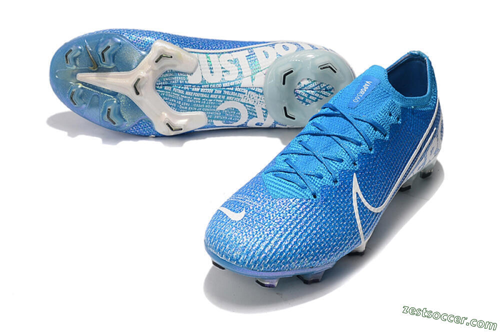 Nike Mercurial Vapor 13 Elite FG Low-Tops Soccer Cleats - Blue/White 3