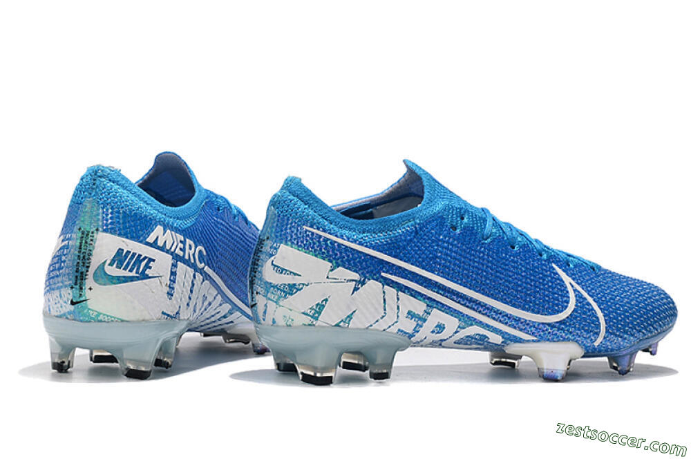 Nike Mercurial Vapor 13 Elite FG Low-Tops Soccer Cleats - Blue/White 9