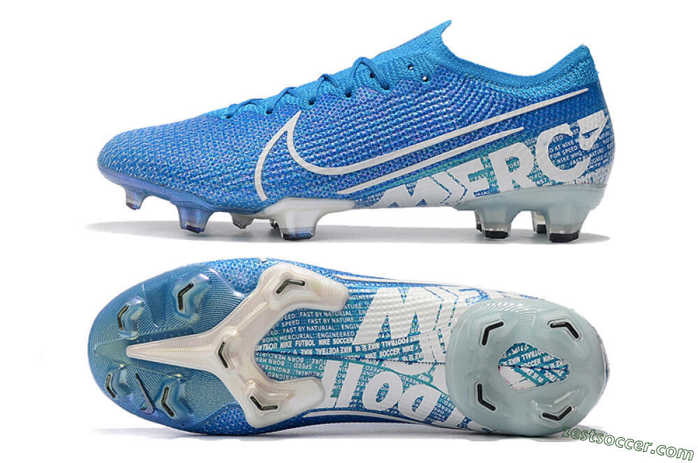 Nike Mercurial Vapor 13 Elite FG Low-Tops Soccer Cleats - Blue/White 1