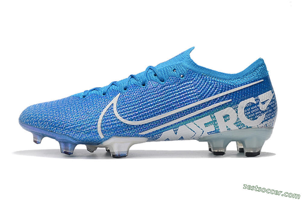 Nike Mercurial Vapor 13 Elite FG Low-Tops Soccer Cleats - Blue/White 2