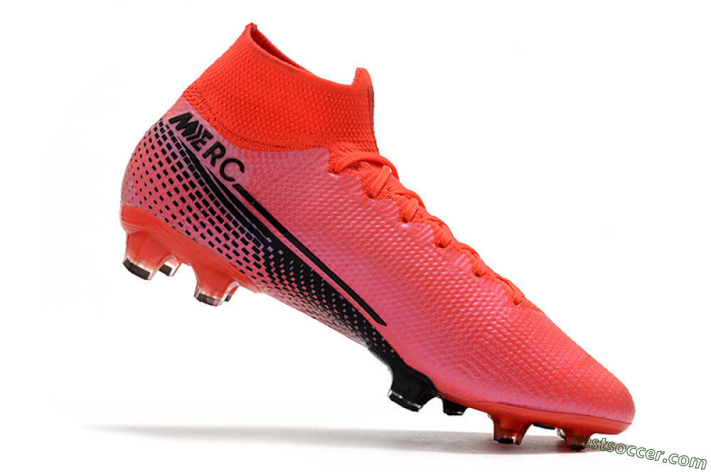 Nike Mercurial Superfly 7 Elite FG High-Tops Soccer Cleats - Red/Black 7