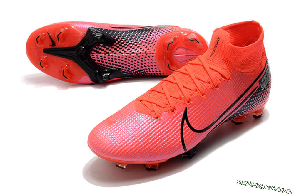 Nike Mercurial Superfly 7 Elite FG High-Tops Soccer Cleats - Red/Black 3