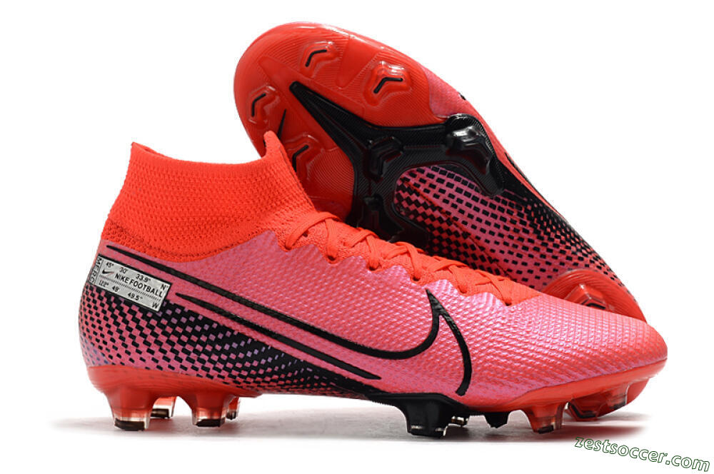 Nike Mercurial Superfly 7 Elite FG High-Tops Soccer Cleats - Red/Black 0