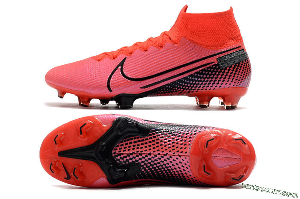 Nike Mercurial Superfly 7 Elite FG High-Tops Soccer Cleats - Red/Black 1