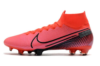 Nike Mercurial Superfly 7 Elite FG High-Tops Soccer Cleats - Red/Black