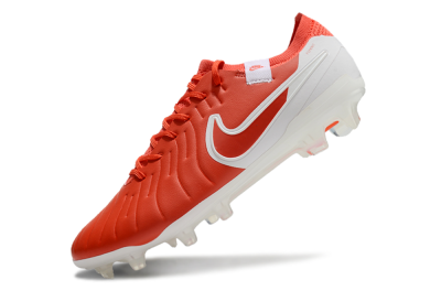 Nike Tiempo Legend 10 Elite FG Low-Tops Soccer Cleats - Red/White