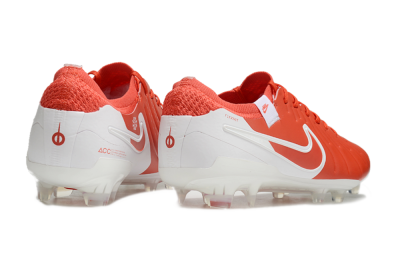 Nike Tiempo Legend 10 Elite FG Low-Tops Soccer Cleats - Red/White