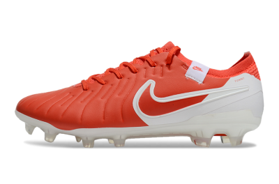 Nike Tiempo Legend 10 Elite FG Low-Tops Soccer Cleats - Red/White