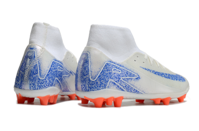 Nike Mercurial Superfly 10 Academy FG High-Tops Soccer Cleats - White/Blue/Orange