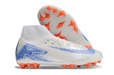 Nike Mercurial Superfly 10 Academy FG High-Tops Soccer Cleats - White/Blue/Orange